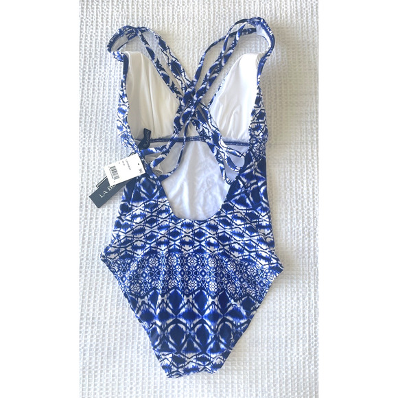 NWT La Blanca Swimsuit Size 6 One Piece Blue Oasis Tummy Control New with Tags - Picture 4 of 8